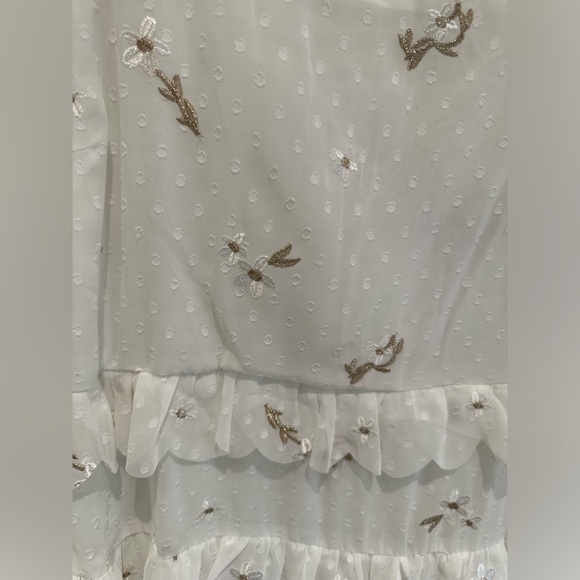 NWT Adelyn Rae Embroidered Scalloped Squareneck Midi Dress - Picture 7 of 11